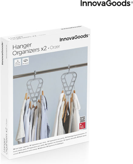 InnovaGoods Orzer Κρεμάστρα Ντουλάπας για Φουλάρια Πλαστική Γκρι V0103535 2τμχ