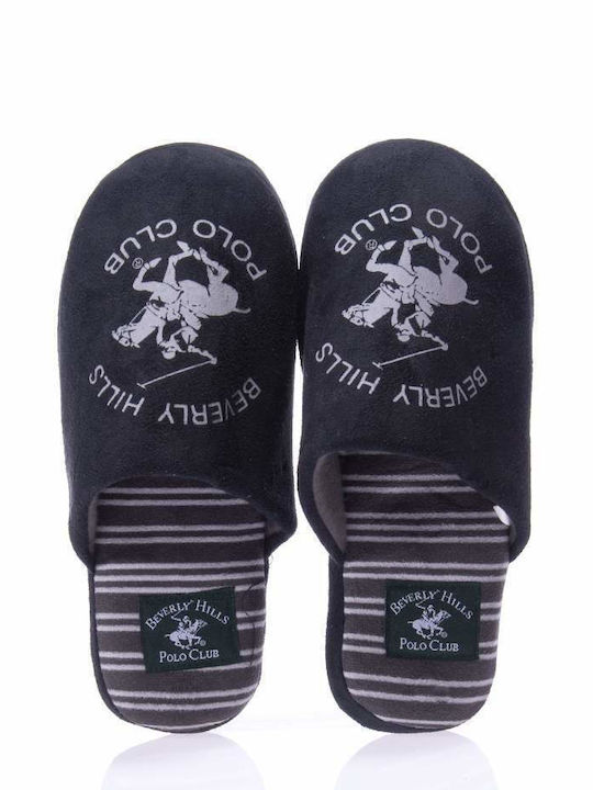 Beverly Hills Polo Club Зимни мъжки чехли Черен