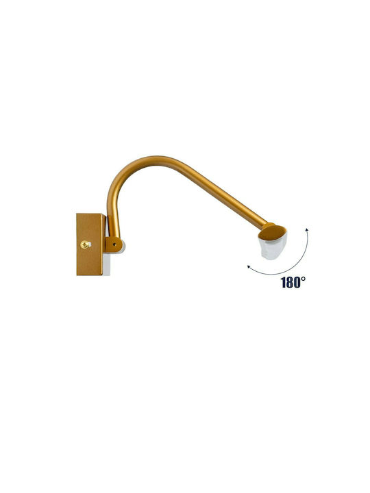 GloboStar Mira Modern Lamp Bathroom with Integrated LED and Natural White Light Copper 60x13cm