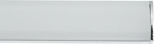 GloboStar Ellis Modern Leuchte Badezimmer mit Integrierter LED und Neutralweißes Licht Silber 60x6cm