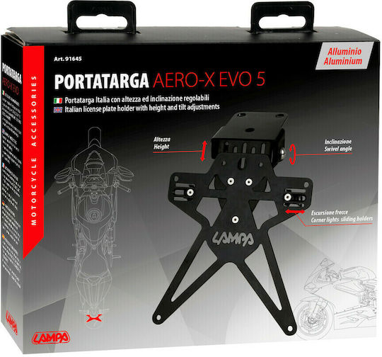 Lampa Motorcycle License Plate Holder Aero-X Evo 5 for License Plate Holder