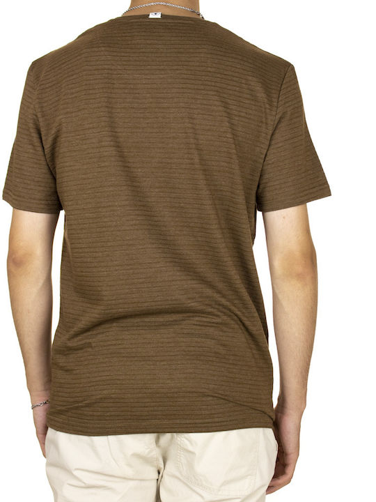 Tom Tailor Men's Short Sleeve T-shirt Brown