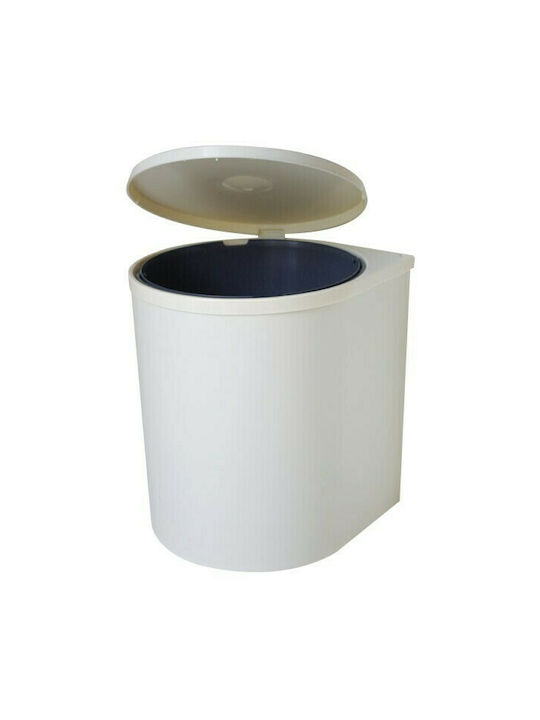 Mülleimer für Schrank Kunststoff Weiß 33x27x34cm