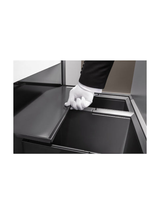 Blanco Flexon ΙΙ 45/2 Waste Bin Recycling Plastic for Cabinet Black 32lt 1pcs