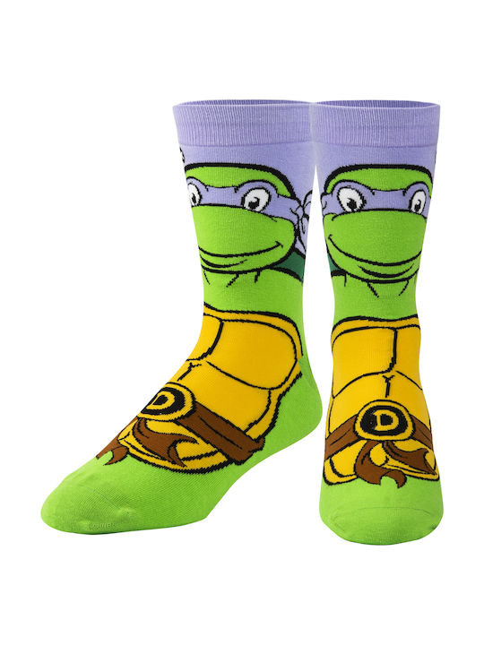 Odd Sox x Ninja Turtles Donatello Crew Herren Gemusterte Socken Mehrfarbig 1Pack