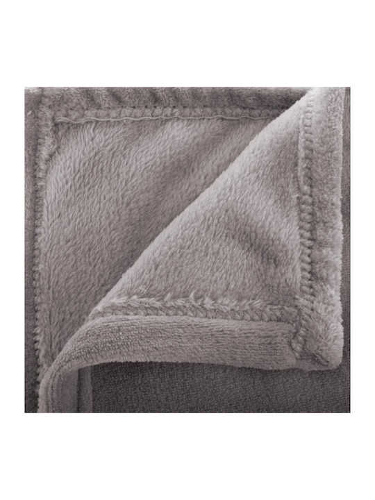 A-S Flannel Κουβέρτα Fleece Καναπέ 125x150εκ. Grey