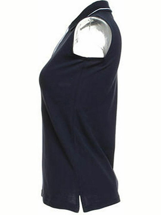Kustom Kit Women's Sleeveless Promotional Blouse Navy/White