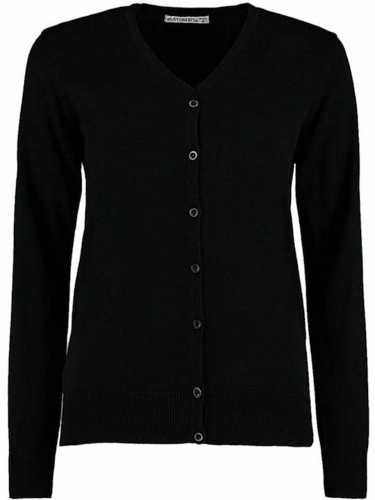 Kustom Kit KK354 Women's Long Sleeve Promotional Cardigan Black