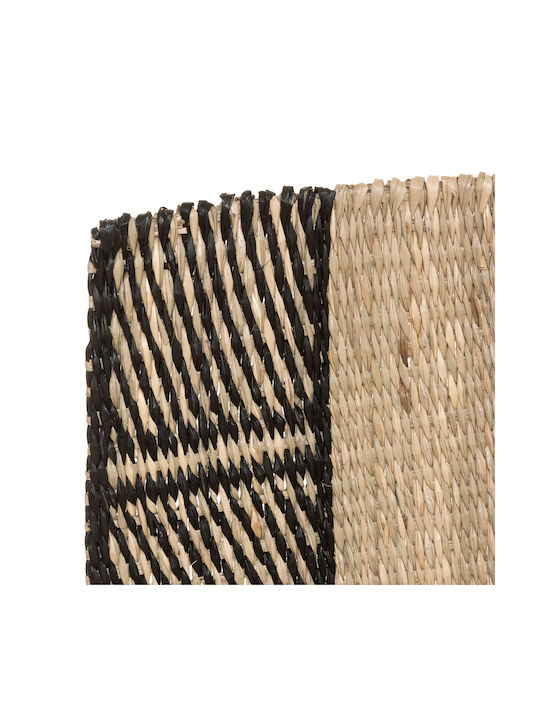 Atmosphera Decorative Fan Rush Handmade Black Wicker Material 40x60cm