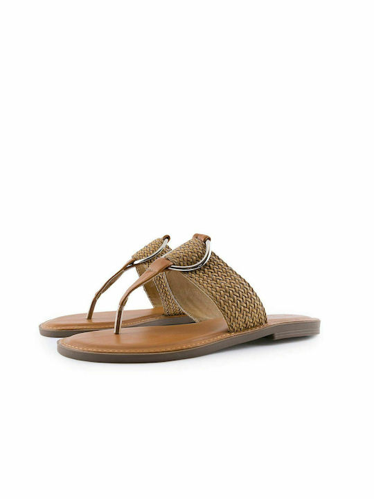 Xti Women's Flat Sandals in Tabac Brown Color