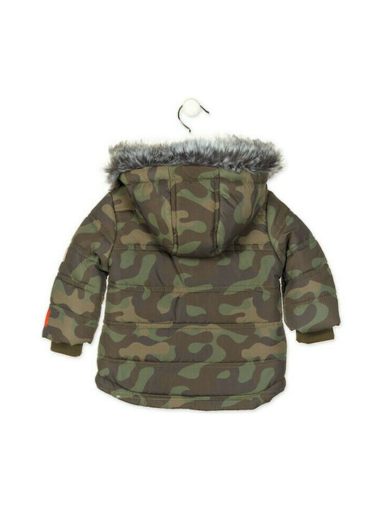 Losan Kids Casual Jacket short with Lining & Protection Hood Khaki -1475