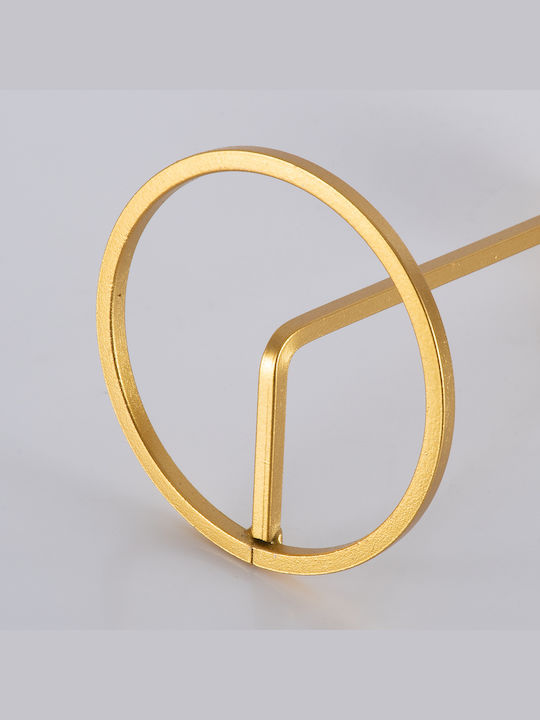 GloboStar Evelyn Candle Holder Metal Gold 9.5x9.5x15cm 1pcs
