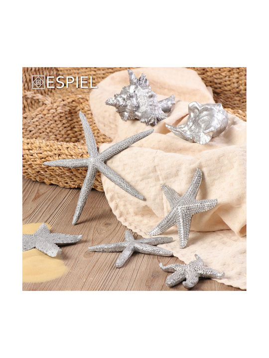 Espiel Dekoratives Muscheln aus Polyresin Silver 15x7.5x4.5cm 1Stück