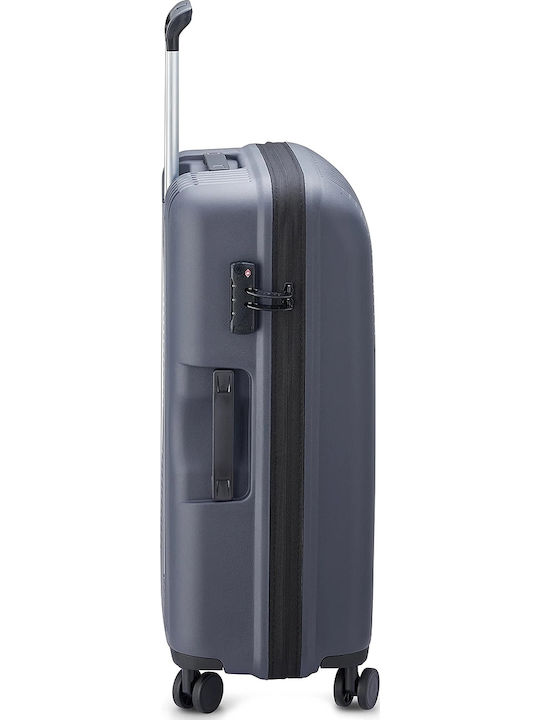 Delsey Ordener Medium Hard Gray Suitcase With 4 Wheels Height 66cm