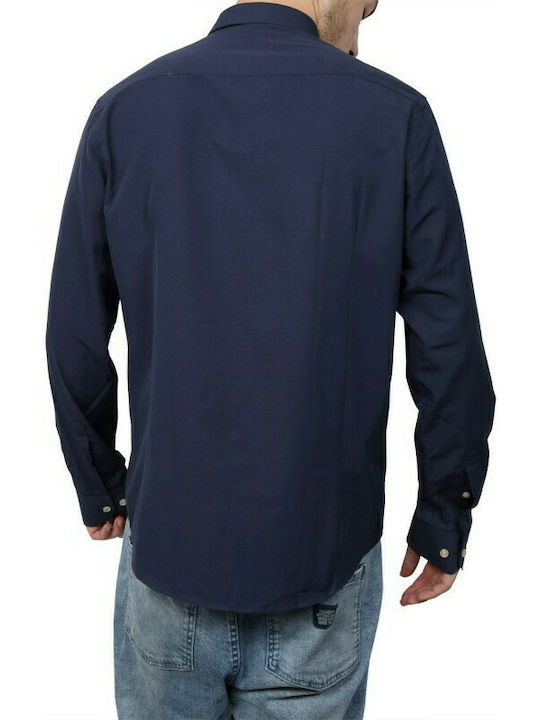 Tee Jays Perfect Oxford Men's Shirt Long Sleeve Cotton Navy Blue