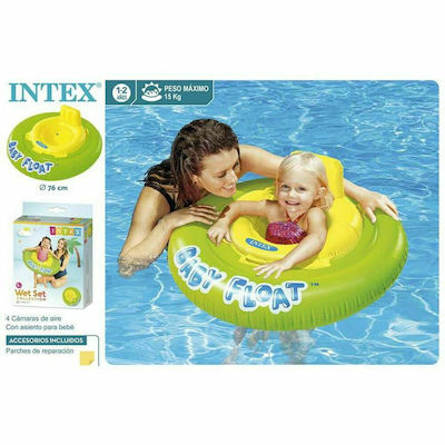 Intex Βρεφικό Σωσίβιο Swimtrainer με Διάμετρο 76εκ. για 1-2 Ετών Πράσινο Baby Float