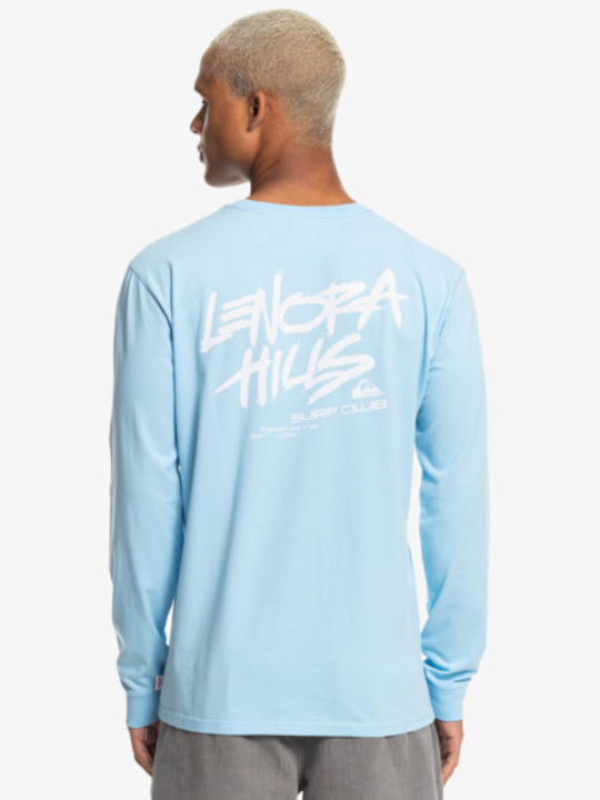 Quiksilver x Stranger Things Ruby Lenora Hills Surf Club Men's Athletic Long Sleeve Blouse Airy Blue