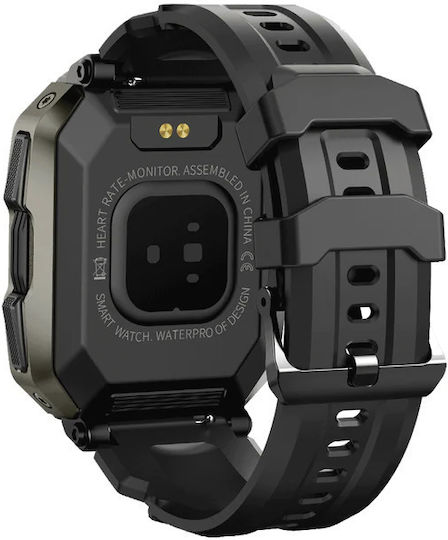 Kospet Tank M1 Waterproof Smartwatch with Heart Rate Monitor (Black)