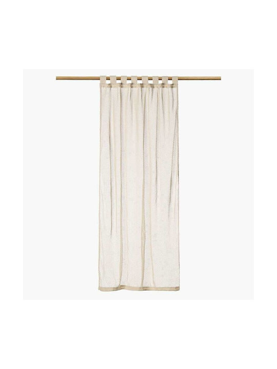 Calma House Curtain with Tab Top Xarxa Ecru 140x280cm
