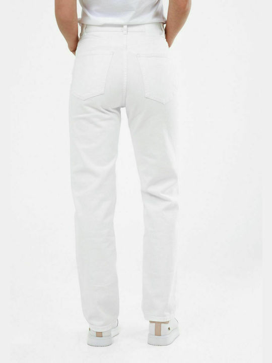 Hugo Boss High Waist Women's Jean Trousers in Slim Fit White