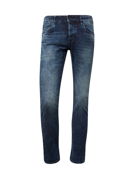 Men's Jeans Pants with Slim Fit Mid Stone Wash Denim