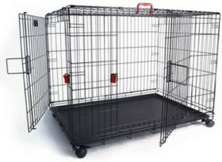M-Pets Voyager Стоманена кутия за куче с 2 врати XL с колела 107x71x76см