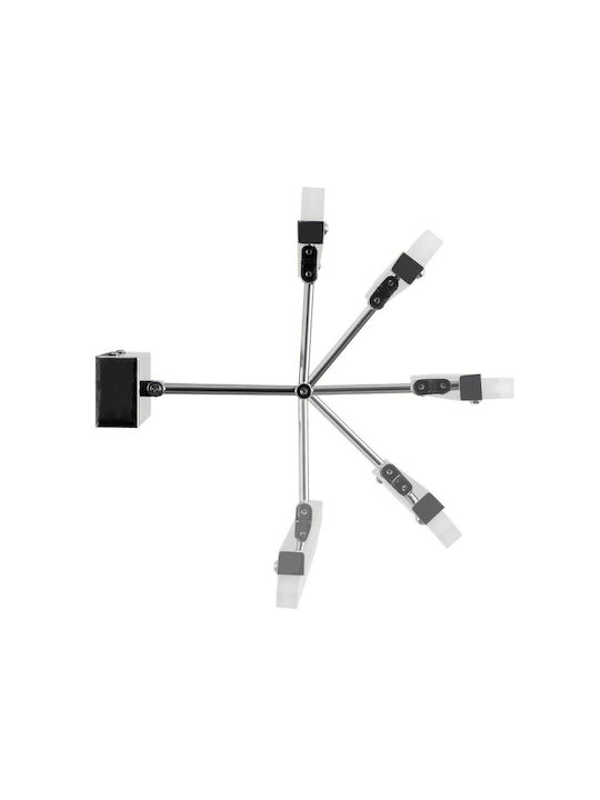 GloboStar Mara Modern Wandleuchte mit Integrierte LED und Natürliches Weiß Licht Silber 60x13cm
