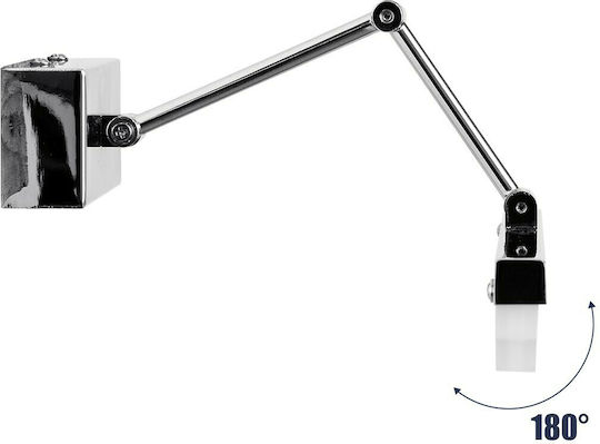 GloboStar Mara Modern Lampa De Perete Tablou Cu LED Integrat Și Lumină Alb Natural Argintie 60x13cm