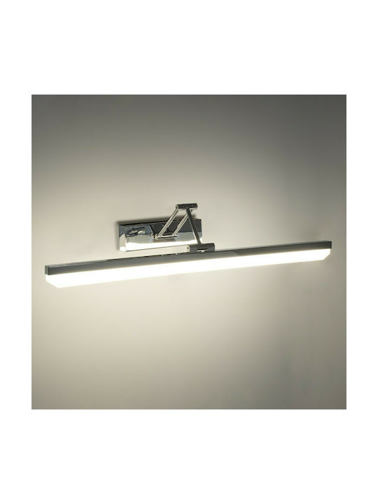 GloboStar Mara Modern Wandleuchte mit Integrierte LED und Natürliches Weiß Licht Silber 60x13cm