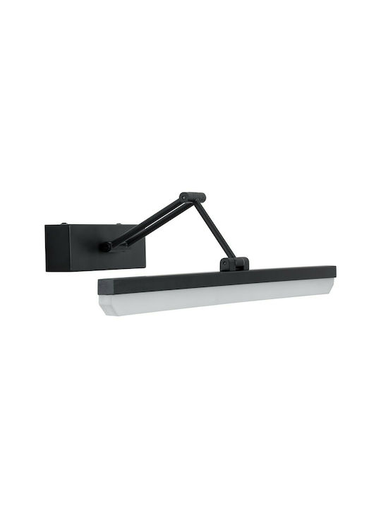 GloboStar Mara Modern Wandleuchte mit Integrierter LED und Natürliches Weiß Licht Schwarz 60x13cm