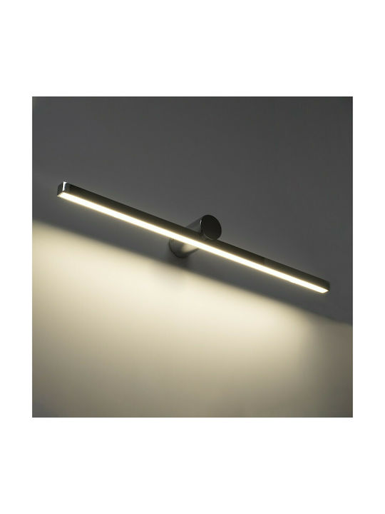 GloboStar Rosa Modern Lamp Bathroom with Integrated LED and Natural White Light Silver 15x7cm