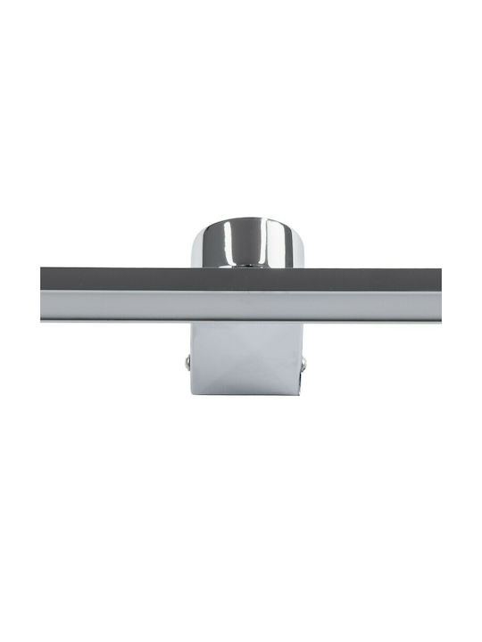 GloboStar Megan Modern Lamp Bathroom with Integrated LED and Natural White Light Silver 12x4cm