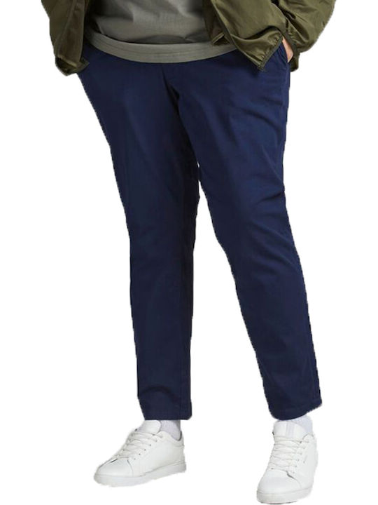 MARCO Trousers Chino Elastic in Slim Fit Navy Blue