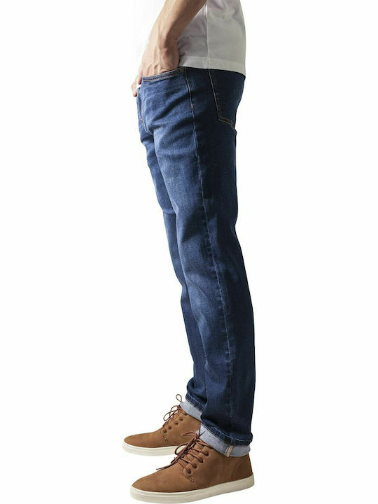 TB1437 Men's Jeans Pants Elastic with Loose Fit Navy Blue