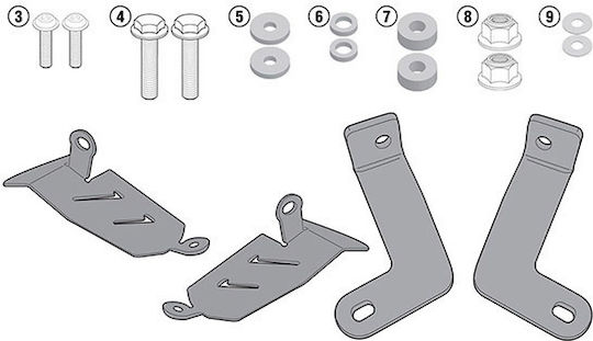 Givi Side Mounts for Yamaha MT-07 Support Kit for TE2118