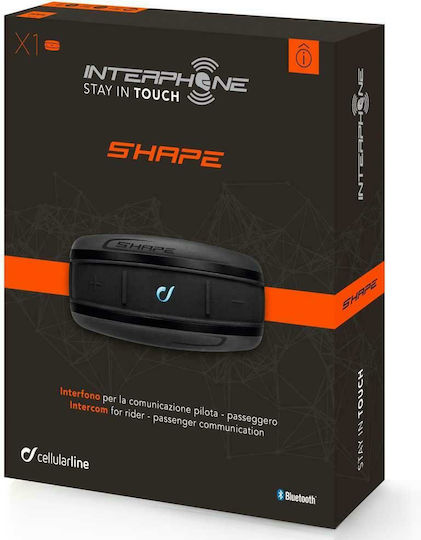 Interphone Shape Μονή Ενδοεπικοινωνία για Κράνος Μηχανής με Bluetooth