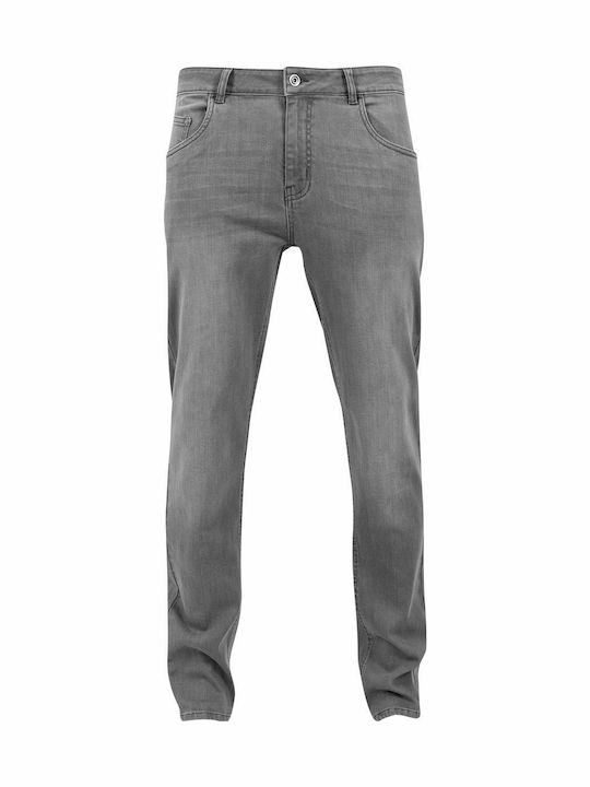 Men's Elastic Loose Fit Grey Jeans Pants