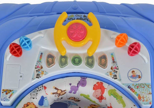 Moni Jungle Fun Baby Walker for 6+ Months Blue