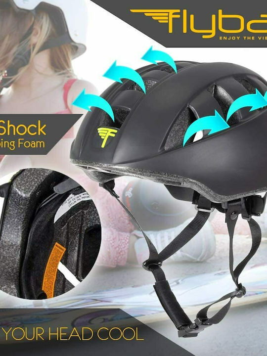 Flybar Junior Sports Helmet Παιδικό Κράνος για Rollers Μαύρο