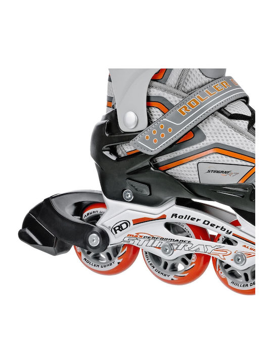 Roller Derby Stingray R7 Kids Adjustable Inline Rollers Gray