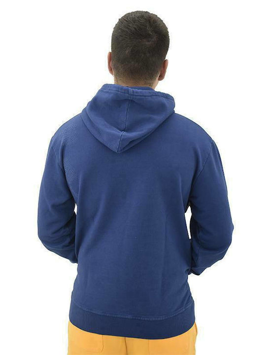 CAT Wapping Herren Sweatshirt mit Kapuze und Taschen Blau