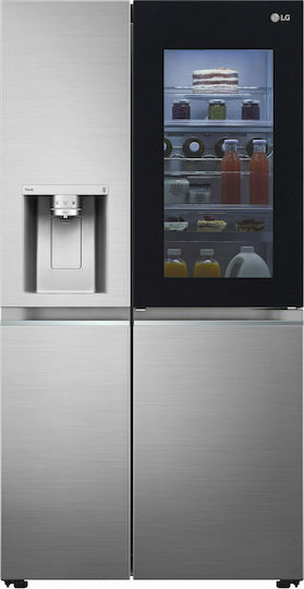 LG Side-by-Side Refrigerator 635lt Total NoFrost H179xW91.3xD73.5cm Inox GSXV91PZAE
