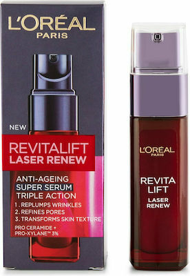 L'Oreal Paris Αnti-aging Face Serum Revitalift Laser Renew Suitable for All Skin Types with Hyaluronic Acid 30ml