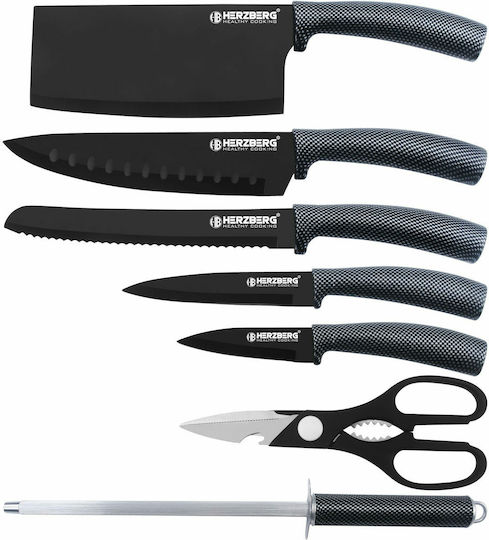 Herzberg Carbon Knife Set with Base