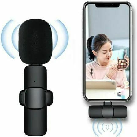 Remax K02 USB-C Drahtlos Mikrofon Πέτου, Clip On für Handy