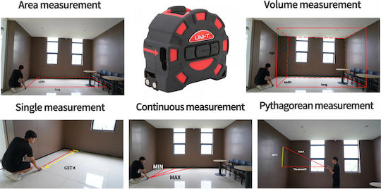 Uni-T Tape Measure with Auto-Rewind and Magnet 5m