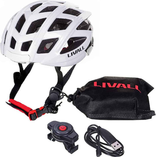 Livall Helmet Bluetooth Κράνος για Ηλεκτρικό Scooter White σε Λευκό Χρώμα