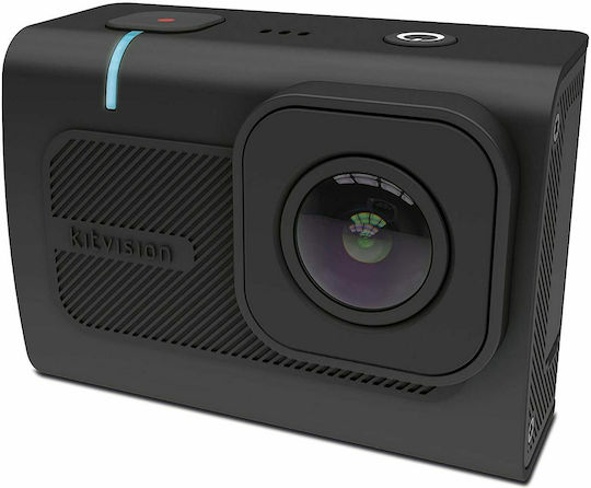KitVision Venture Action Camera 4K Ultra HD Υποβρύχια (με Θήκη) με Οθόνη Αφής 1.8" και Wi-Fi Μαύρη