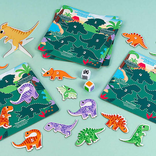 Board Game Roll A Saurus for 2-4 Players 4+ Years Old Professor Puzzle