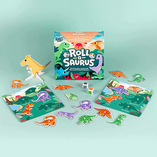Board Game Roll A Saurus for 2-4 Players 4+ Years Old Professor Puzzle